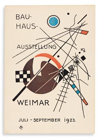 KANDINSKY, VASSILY. Bauhaus Ausstellung Juli - Sept. 1923 Weimar. [Weimar: Staatliches Bauhaus] 1923.
